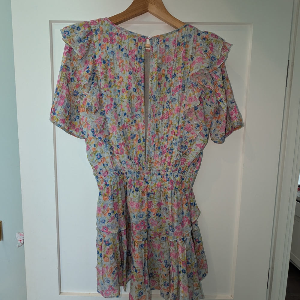 LoveShackFancy Multicolor Floral Ruffle Top - Picture 3 of 5